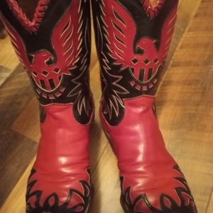 50's 60's Justin eagle inlay Pee Wee woman boots 7D